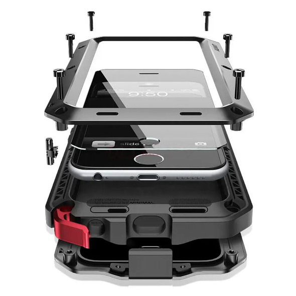 Armor Heavy Duty Protection Case for iPhone 7 8 Plus XR X Xs 11 12 13 Pro Max 14 15 Plus SE 360 Metal Tank Shockproof Cover Armor Heavy Duty Protection Case for iPhone 7 8 Plus XR X Xs 11 12 13 Pro Max 14 15 Plus SE 360 Metal Tank Shockproof Cover