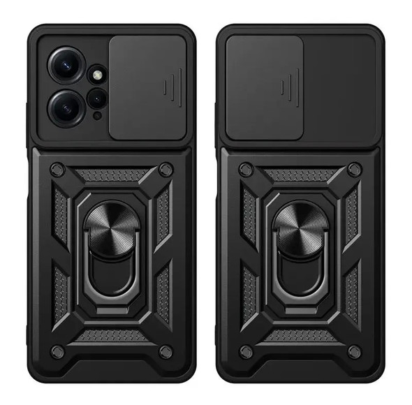 Magnet Metal Ring Shockproof Hard Armor Back Cover For Redmi Note 12 4G Note12 Pro 5G Stand Bumper Phone Cases