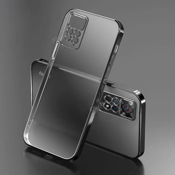 Luxury Plating Transparent Case For Xiaomi Redmi Note 11 10 Pro Plus 9 8 4g 11pro 5g Clear Silicone Cover On Note11 S 11s Note10 Luxury Plating Transparent Case For Xiaomi Redmi Note 11 10 Pro Plus 9 8 4g 11pro 5g Clear Silicone Cover On Note11 S 11s Note10