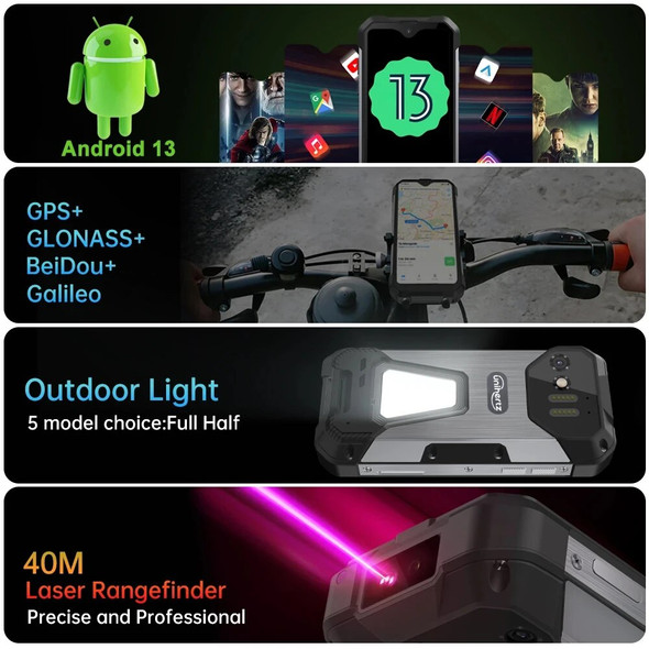 Unihertz Tank Mini Rugged Smartphone Android 13 Octa Core 4.3 Inch Display 24GB 256GB 5800mAh 100MP 40M Laser Rangefinder/LED