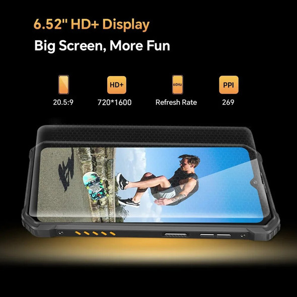 Oukitel WP23 Pro Waterproof Rugged Smartphones Octa Core 8GB+128GB 6.52Inch HD Android 13 Mobile Phone 10600mAh 13MP Camera NFC