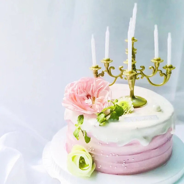 1Set Candle Holder Miniature Candles And Candlestick Birthday Party Cake Candle Holders Candlesticks For Candles Home Decoration