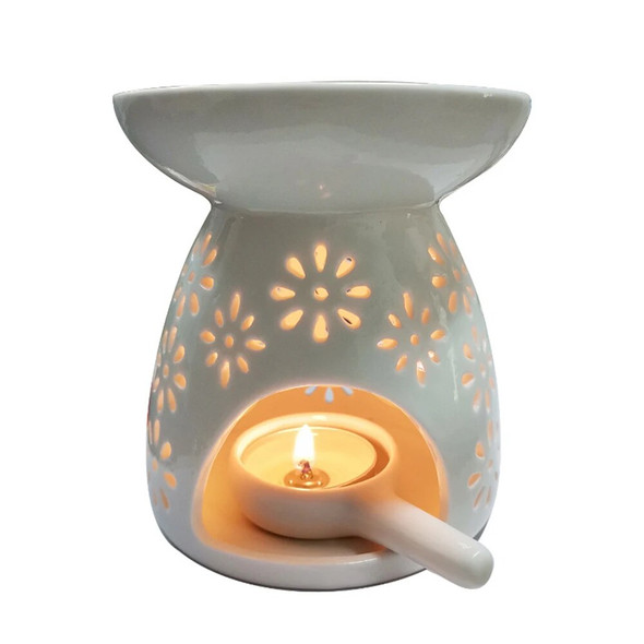 2022 new Ceramic Candle Holder Wax Melt Oil Burner Diffuser Fragrance Tray Aromatherapy Furnace Candlestick Home Decoration