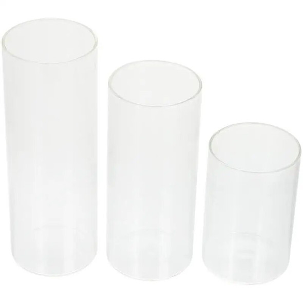 3pcs Glass Candle Holder DIY Tea Light Glass Cup Empty Candle Cup For Table Cylindrical Transparent Glass Candle Cup