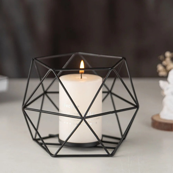 Nordic Candle Holder Candlestick Iron Art For Wedding Party Aromatherapy Metal Candle Base Candlestick Container Home Decoration