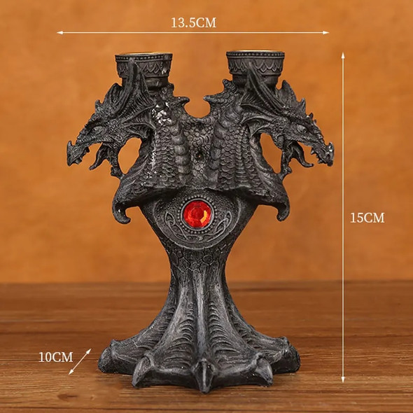 Resin Figurines Candlestick Halloween Medieval Dragon Altar Statue Sculpture Holder Stand 2 Pcs Candle Sticks Home Desk Decor Resin Figurines Candlestick Halloween Medieval Dragon Altar Statue Sculpture Holder Stand 2 Pcs Candle Sticks Home Desk Decor