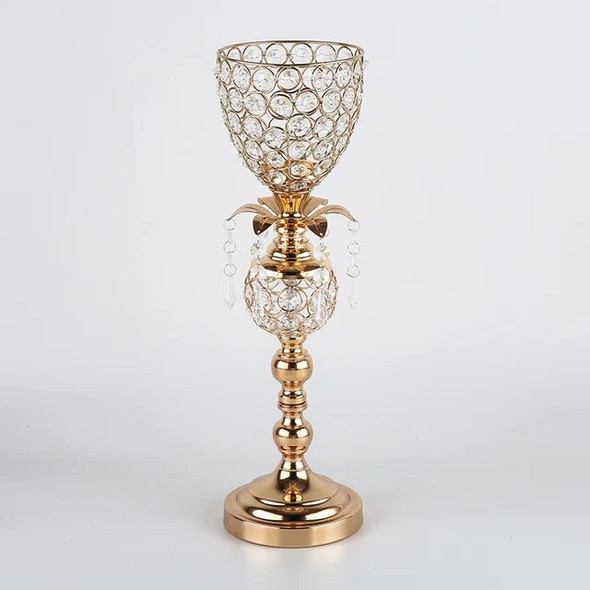 IMUWEN Crystals Candle Holders Luxury Candlestick Wedding Candelabra Party Candle Stand Centerpieces Home Table Decoration