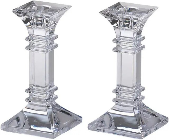 8” Centerpiece Decorative Table Center Tray Treviso Candlestick Candlesticks for Candles & Holders Clear Home Decor Items Kerzen