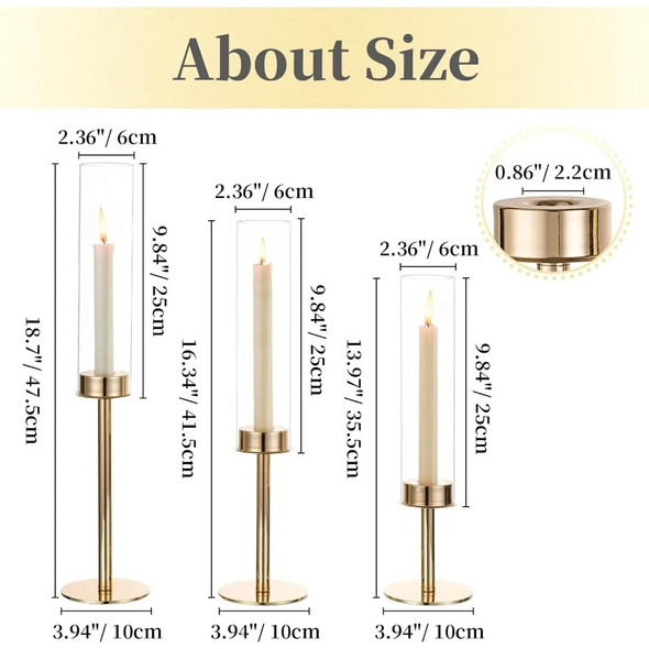 12Pcs Candle Stick Candle Holder Candelabra Elegant Wedding Centerpieces for Table Decoration Decorative Candlesticks Pedestal