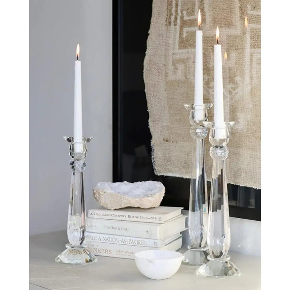 Crystal Candlesticks By Alice Lane Home Collection Set of 3 Decorative Candle Holders Classic Design for Weddings Dining Kerzen