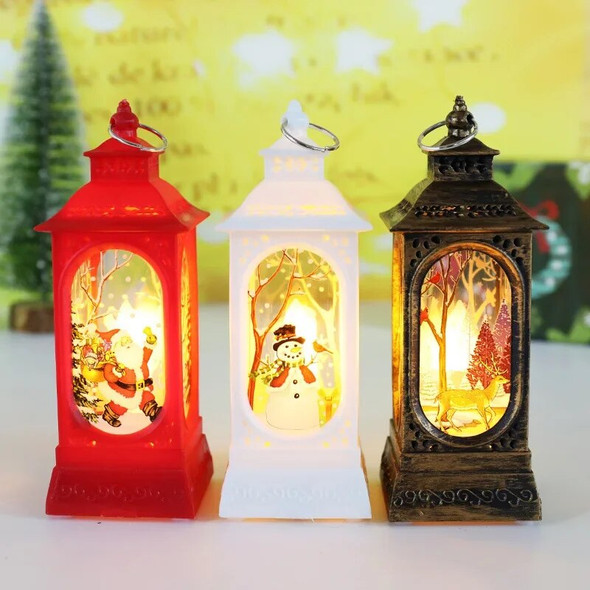 Creative Christmas Wind Lamp Candlestick Elderly Snowman Tabletop Decoration Candle Holders