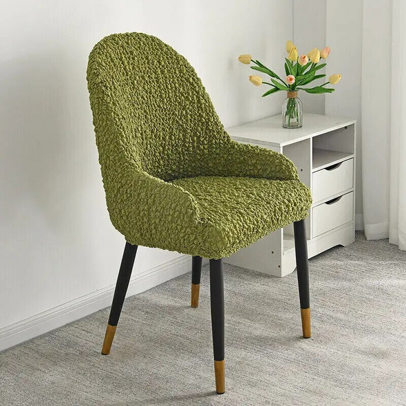 Elastic Chair Cover Wrinkled Fabric Stool Cover Household Dining Chair Universal Dining Table Chair Cover Home Furnishings