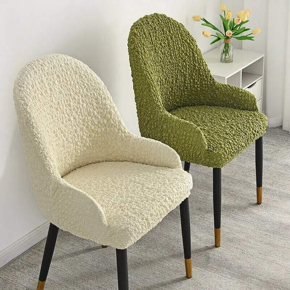 Elastic Chair Cover Wrinkled Fabric Stool Cover Household Dining Chair Universal Dining Table Chair Cover Home Furnishings