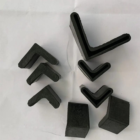 1pc Black Rubber Cover L-shaped Triangle Angle Iron End Cap Anti Scratch Shelf Table Non-slip Chair Feet Leg Pad Floor Protector
