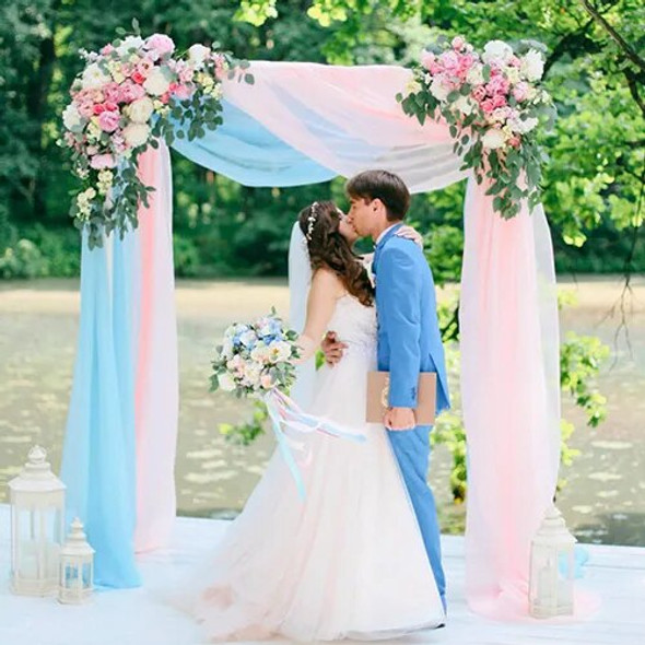 5/10M Sheer Crystal Wedding Tulle Roll Organza Fabric For Wedding Birthday Party Backdrop Decor DIY Wedding Organza Chair Sashes