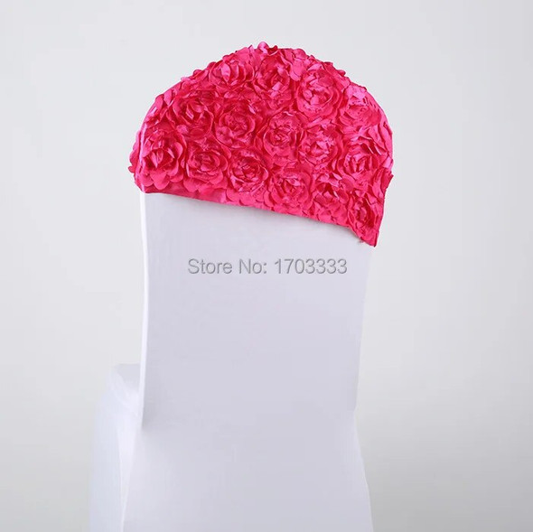 New Arrival customized elegant rose flower chair sash chair decoration for wedding , chair sash satin embroidery