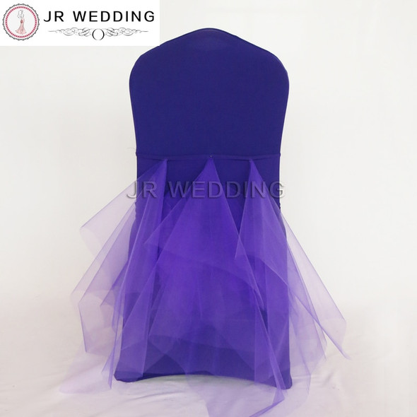 400PCS /Lot Free Shipping Colorful Tutu And Lycra Chair Band Fashion Chair Sash For Chair Cover Decoration