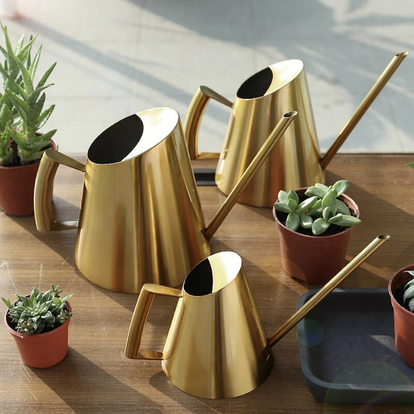 Long spout stainless steel watering can perfect watering for gardening potted plant handles watering garden shower Long spout stainless steel watering can perfect watering for gardening potted plant handles watering garden shower