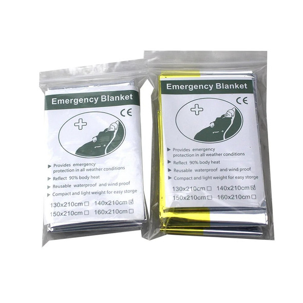 Wholesale 300pcs/lot Waterproof outdoor Emergency Survival Foil Thermal First Aid Rescue Blanket