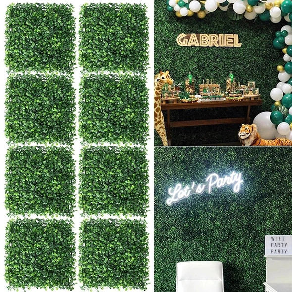 Artificial Plants Grass Wall Backdrop Decoration Boxwood Hedge Panels for Indoor Outdoor Home Garden Balcony Decor Wedding Party