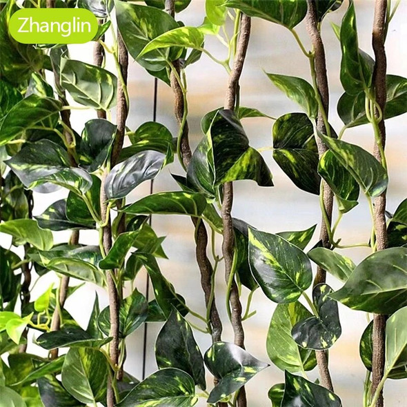 Artificial plants vine green leaf withered vine wall hanging decorative vine home indoor Room Bedroom outdoor balcony garden Ivy