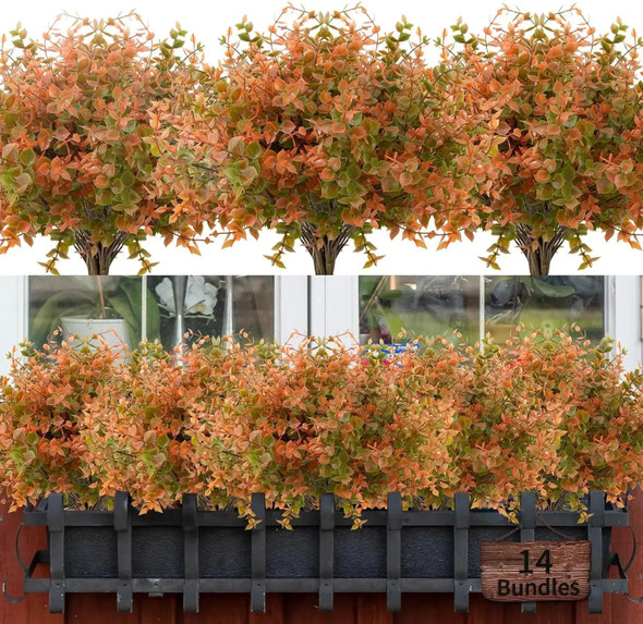 Artificial Autumn Flowers for Outdoors Artificial Plants UV Resistant for Outside Halloween Christmas Porch Decoration Artificial Autumn Flowers for Outdoors Artificial Plants UV Resistant for Outside Halloween Christmas Porch Decoration