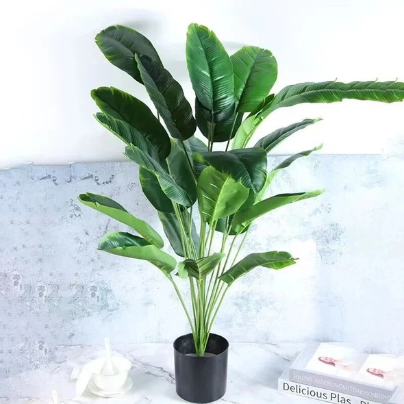 82cm In Artificial Leaf Plants Large Fake Banana Tree Leaves Bonsai Flower Garden Home Living Room Decoration Outdoor Decors