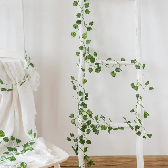 210Cm Artificial Hanging Christmas Garland Plants Vine Leaves Green Silk Outdoor Home Wedding Party Bathroom Garden Decoration 210Cm Artificial Hanging Christmas Garland Plants Vine Leaves Green Silk Outdoor Home Wedding Party Bathroom Garden Decoration