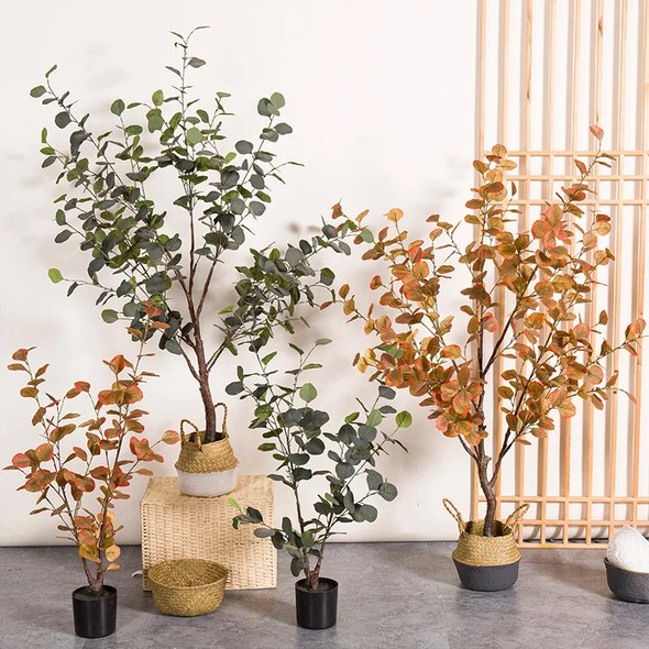 Large Artificial Plant Eucalyptus Tree Home Decoration Fake Money Leaf Tree Outdoor Wedding Garden Decoration Green Potted Plant Large Artificial Plant Eucalyptus Tree Home Decoration Fake Money Leaf Tree Outdoor Wedding Garden Decoration Green Potted Plant