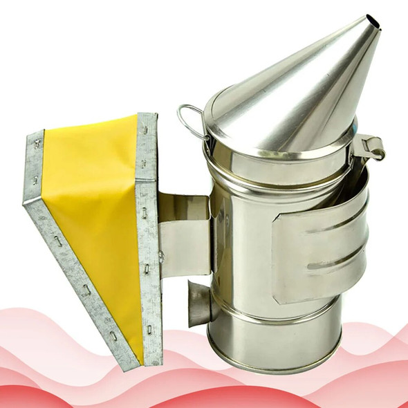 Hive Smoker with Heat Shield Stainless Steel Beekeeping for Beekeeper Beekeeping Tool Supplies Silver