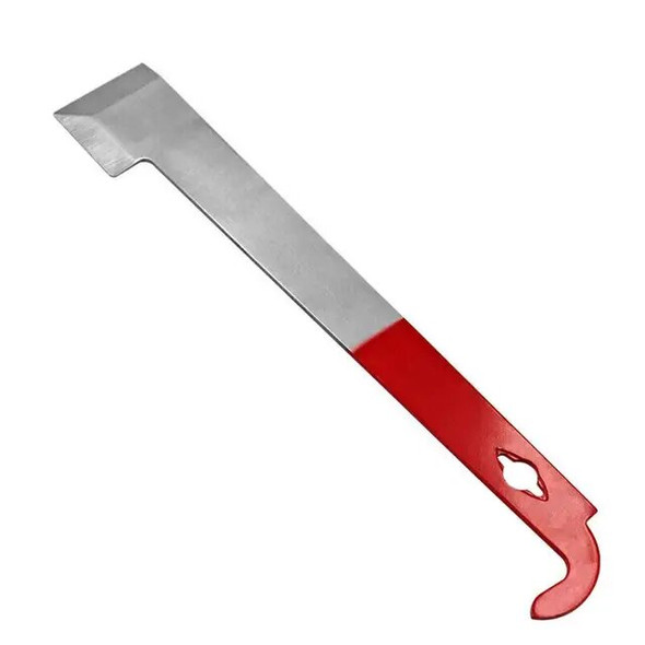 Stainless Bee Hive Tool Frame Lifter J Shape Hook Red 27cm Cut Honey Knife Beehive Scraper Beekeeping Tools Beekeeper Supplies