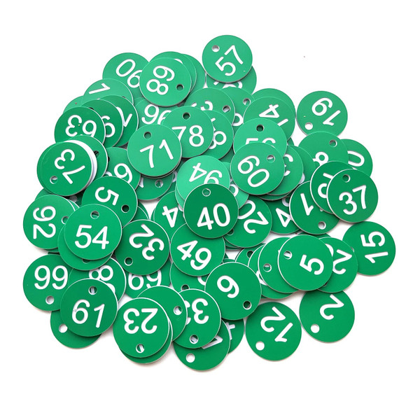 1-100 Numbered Sign Labels with Hole Round Beehive Tags Livestock Markers Board Tag Beekeeping Supplies