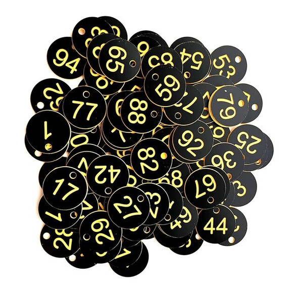 1-100 Numbered Sign Labels with Hole Round Beehive Tags Livestock Markers Board Tag Beekeeping Supplies