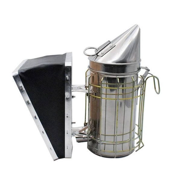 Stainless Steel Bee Smoker with Heat Shield Beekeeping Tools Beekeeper Equipment Beehive Smoker to Calm Honey Bees Supplies