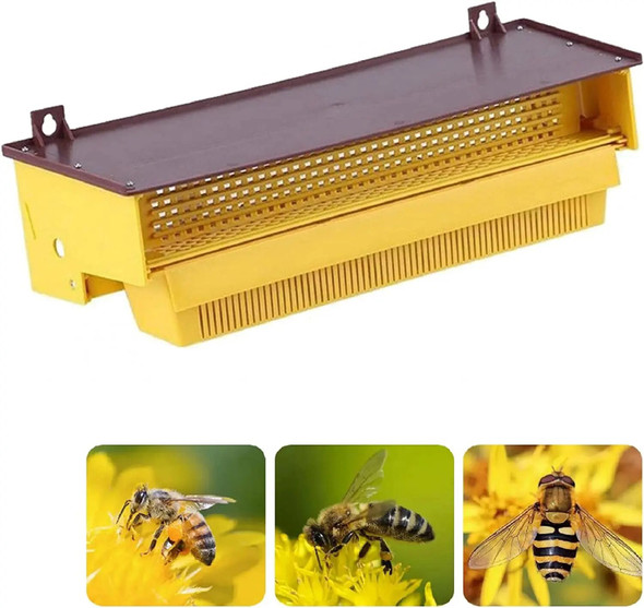 Beekeeping Plastic Pollen Trap Yellow With Removable Ventilated Pollen Tray Pollen Collector Supplies Tools