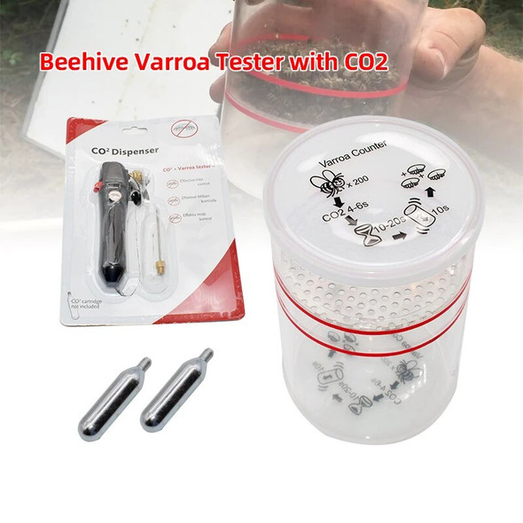 Varroa Tester CO2 for Honey Bees Varroa Easy Check Test Bee Mite Monitoring Tool for Beehive Beekeeping Supply Beehive Equipment Varroa Tester CO2 for Honey Bees Varroa Easy Check Test Bee Mite Monitoring Tool for Beehive Beekeeping Supply Beehive Equipment