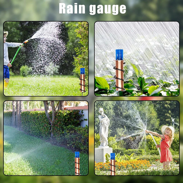 Spiral Lawn Rain Gauge Copper Rain Gauge Outdoor Garden Pluviometer Accurate Float Precipitation Measurement Device Tool