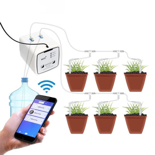 Smart Double Pump Flower Watering Device WIFI Automatic Drip Irrigation Timing Controller APP Remote Control Garden Water Timers Smart Double Pump Flower Watering Device WIFI Automatic Drip Irrigation Timing Controller APP Remote Control Garden Water Timers