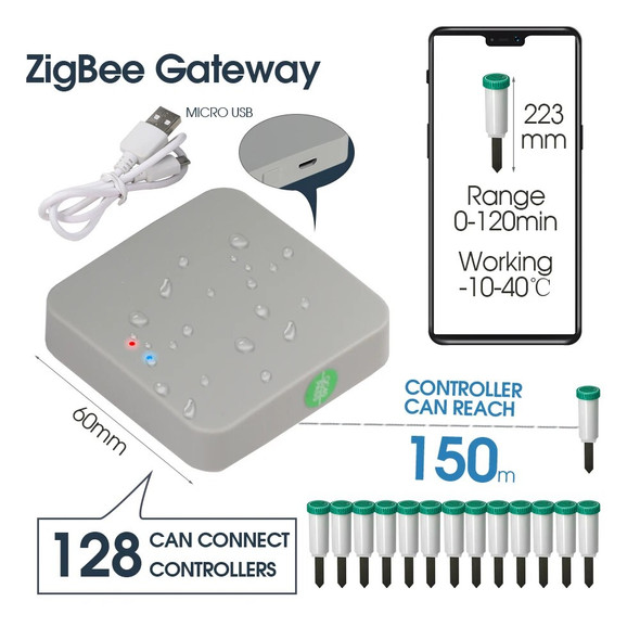 Zigbee Garden WiFi-compatible Flower Care Soil Tester Smart Plant Tracker Sensor Suitable for Light Wet Growth Temperature Level