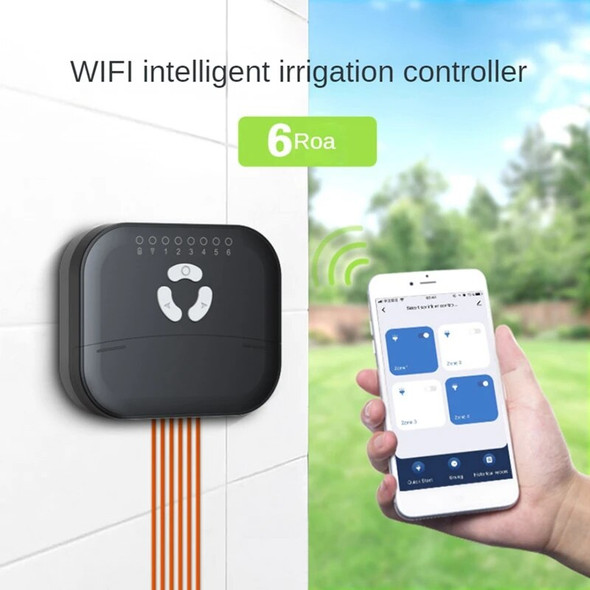 6 Zone WIFI Connect Tuya Smart Watering Timer Garden Irrigation Controller Water Valve Irrigation Timer System Easy To Use