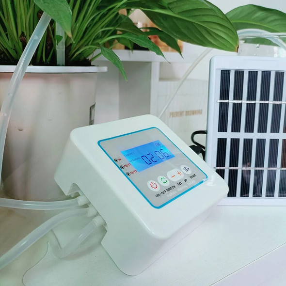 Digital LED Display Water Timer Intelligent Drip Irrigation Controller With Solar Panel For Automatic Garden Watering System