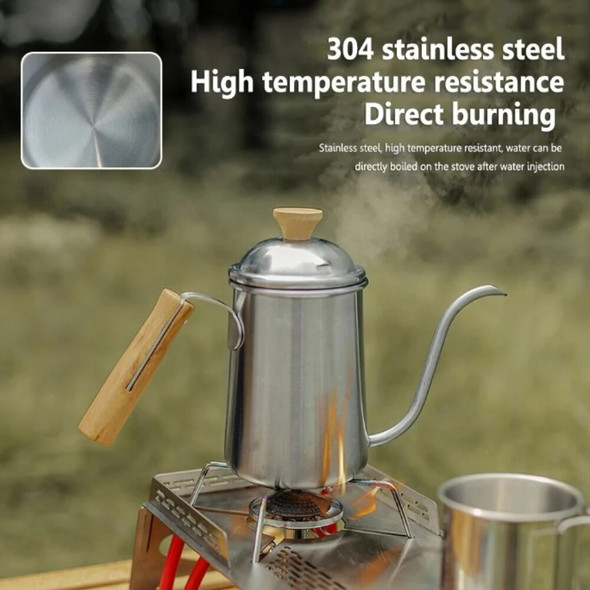 650ml Gooseneck kettle Hand Brew Turkish Coffee Pot Home Heatable Moka Pot Coffee Dripper Coffeeware Teaware for Outdoor Camping