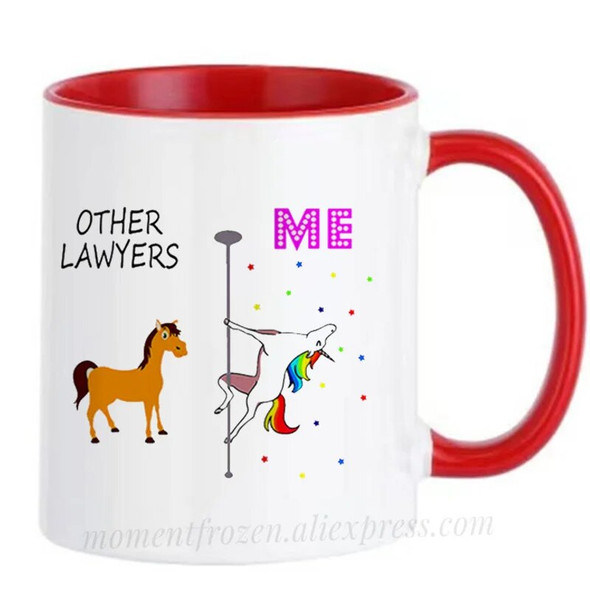 Ceramic Unicorn Cups Funny Lawyers Mugs Tea Milk Coffee Mugen Drinkware Teaware Tableware Coffeeware Home Decal Friend Gifts