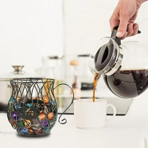 Metal Coffee Capsule Holder Vintage Coffeeware Teaware Storage Rack Basket for Nespresso Home Kitchen Fruit Basket Accessories Metal Coffee Capsule Holder Vintage Coffeeware Teaware Storage Rack Basket for Nespresso Home Kitchen Fruit Basket Accessories