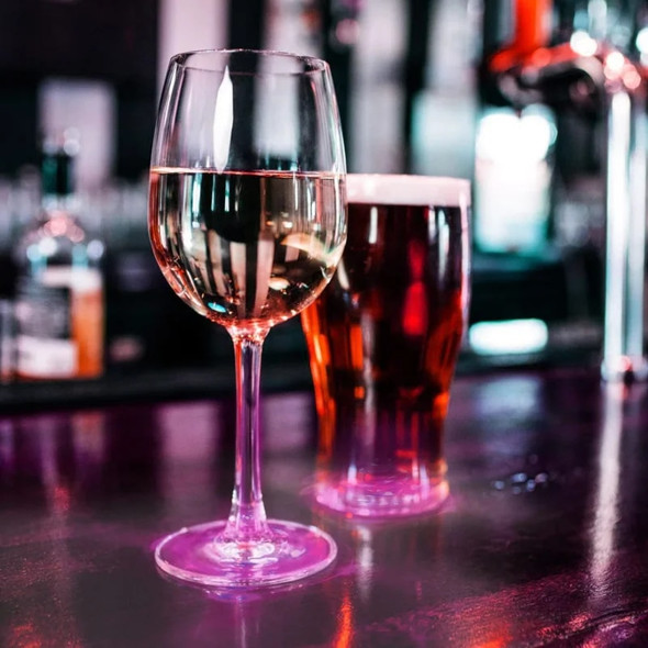 10/6/3PCS Bottle Stickers Lights 4leds Battery Powered Glow LED Coasters Highlight Lamp for Wedding Festival Party Decoration