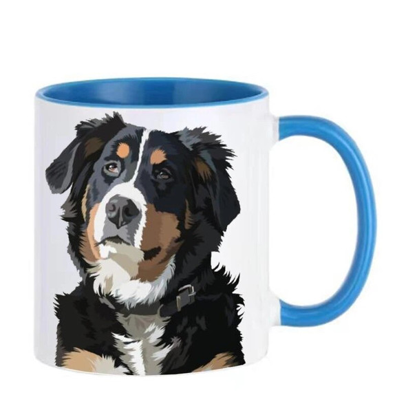 Mountain Dog Ceramic Mugs, Tea Cups, Cocoa Coffee Mugs, Coffeeware, Home Decal, Funny Gift Idea, Tableware Teaware, Drinkware