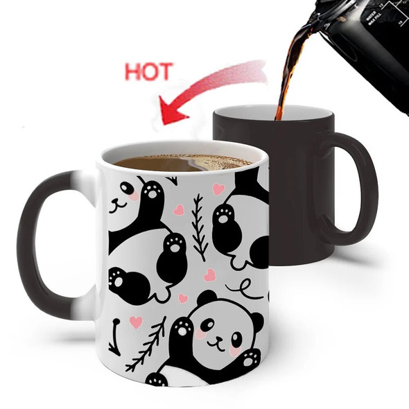 Cute Panda Cups Caffeine Cocoa Coffee Mugs Tea Mugen Friend Gifts Home Decal Milk Tableware Coffeeware Teaware Beer Drinkware