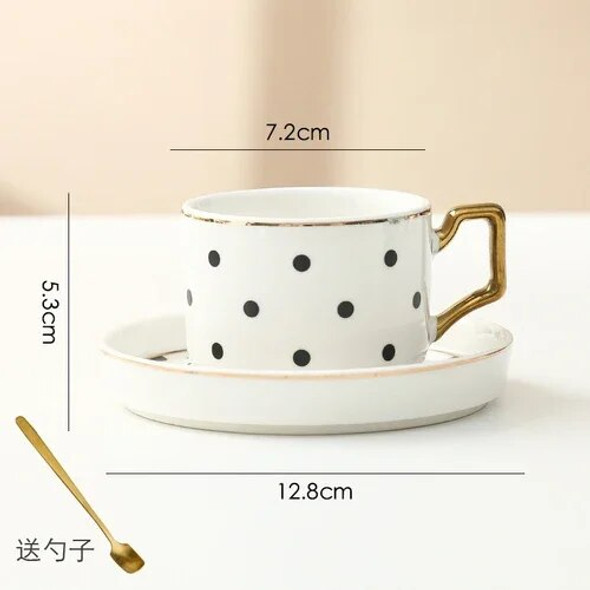 Ceramics Coffee Cup and Saucer Set Milk Tea Cups Afternoon Tea Cup Water Cups Coffee Mug Tea Mug Home Drinkware Milk Mugs