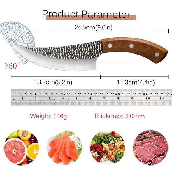 5inch Sharp Boning Knife Kitchen Cutting Tool Stainless Steel Chef Peeling Knife Tools BBQ Slicing Knives Cleaver