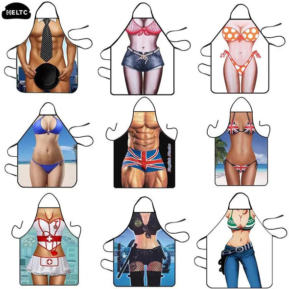 1PC Aprons Sexy Funny Kitchen For Women Man BBQ Cleaning Cooking Apron Stain-proof Apron Barbecue Apron סינרים uniforme dechef 1PC Aprons Sexy Funny Kitchen For Women Man BBQ Cleaning Cooking Apron Stain-proof Apron Barbecue Apron סינרים uniforme dechef